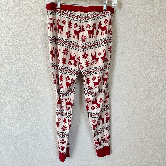 Hanna Andersson Dear Deer Matching Family Pajamas Long John Top Pant Set Size M - Picture 5 of 6